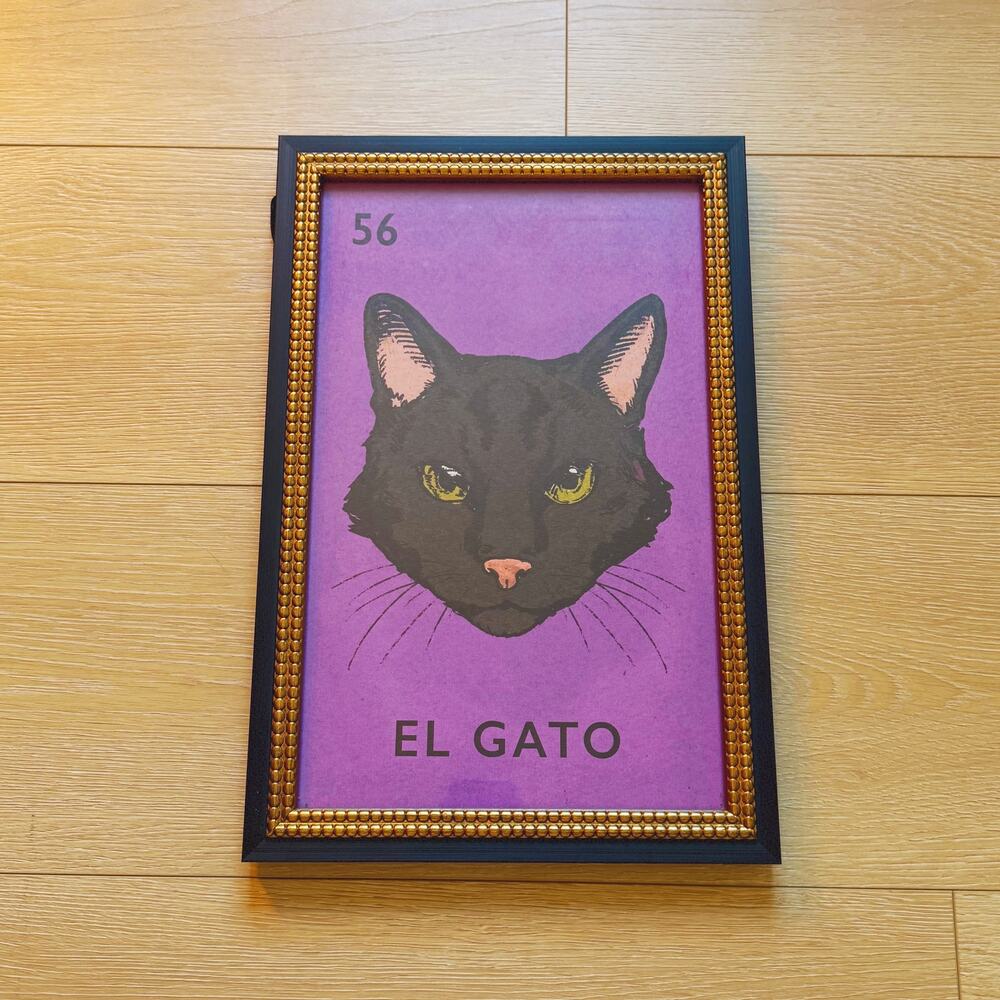El Gato #56 Lotería Framed Print by Sapna Shah 12 x 18